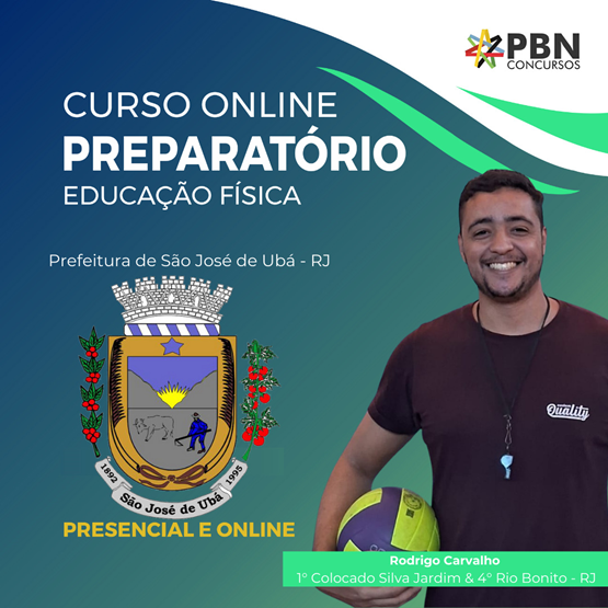 PREPARATÓRIO PARA CONCURSO EDUCAÇÃO FÍSICA - PREFEITURA DE SÃO JOSÉ DE UBÁ - RJ